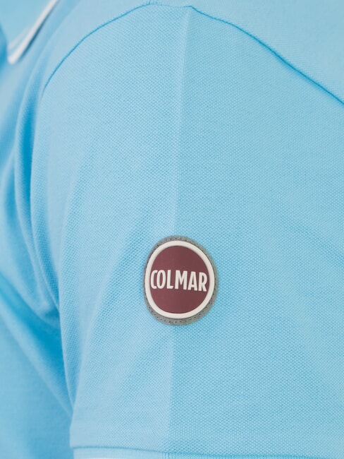 MONDAY Stretch short-sleeved polo shirt adobe/white - Polo shirt