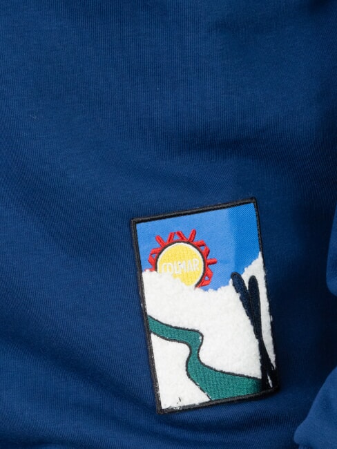 MODISH Crewneck sweatshirt with patch blue jeans - Sweatshirts