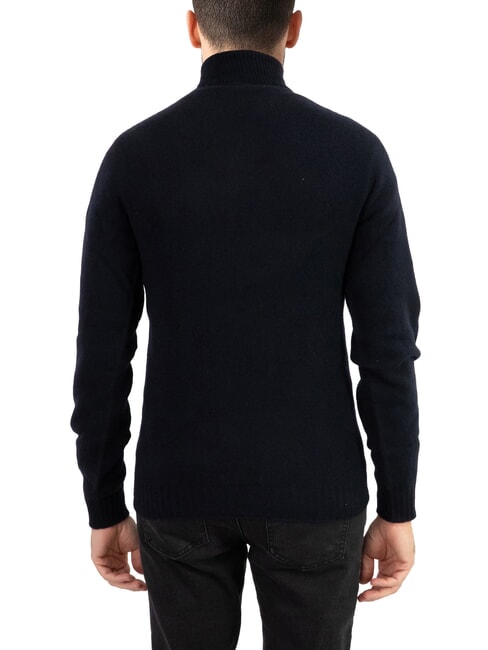KENTY Wool turtleneck sweater navy blue - Men's Sweaters