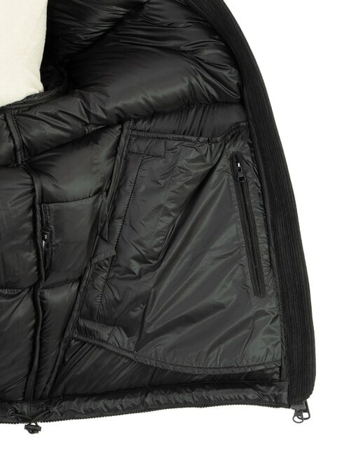 DANDY Corduroy down jacket with hood black - Sleeveless jackets for men