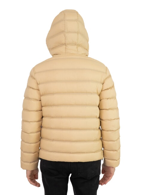MINIMAL Down jacket with hood arizona-coffeecream - Men's down jackets