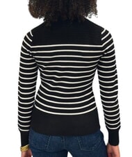 GUESS HELEN Sweater black and cream stripe - Women's Sweaters - 2