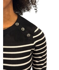 GUESS HELEN Sweater black and cream stripe - Women's Sweaters - 3