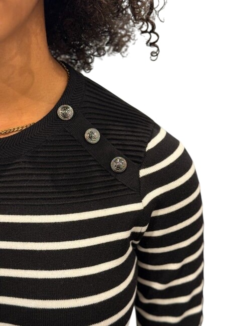 HELEN Sweater black and cream stripe - Women's Sweaters