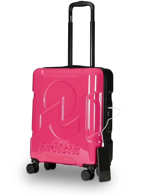 TRAVEL MAKET Hand Luggage Trolley pink white - Hand luggage