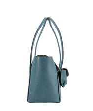 COCCINELLE DOUBLE BEAT Leather shoulder bag with clutch arctic blue - Women’s Bags - 4