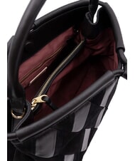 COCCINELLE LISBET GEOMETRIC PATCH Leather handbag with shoulder strap Black - Women’s Bags - 4