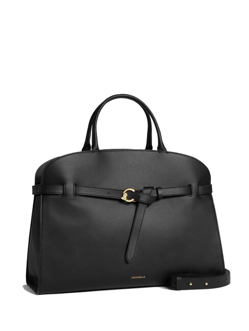 SABINE Leather handbag with shoulder strap Black - Women’s Bags