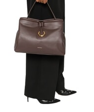 COCCINELLE LISBET Leather handbag with shoulder strap brunette - Women’s Bags - 5