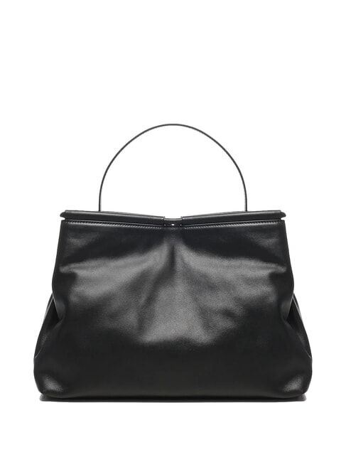LISBET Leather handbag with shoulder strap Black - Women’s Bags
