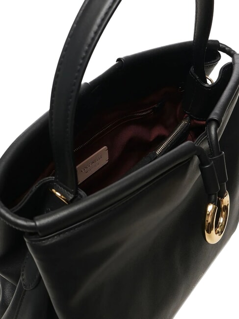 LISBET Leather handbag with shoulder strap Black - Women’s Bags