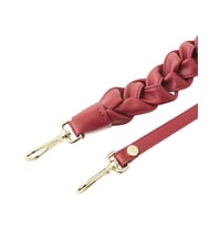 COCCINELLE BOHEME NEW GEOMETETRIC PATCH Suede leather handbag with shoulder strap mul.ribes/currants - Women’s Bags - 5