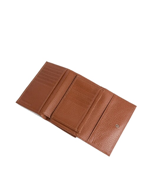 METALLIC SOFT Hammered leather bifold wallet cognac - Women&rsquo;s Wallets