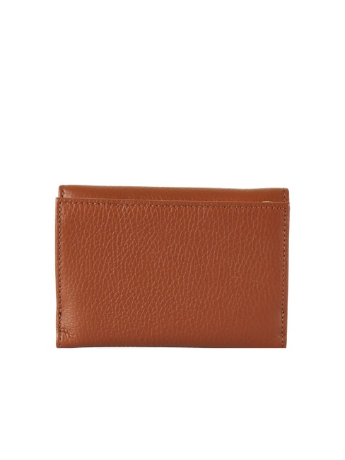 METALLIC SOFT Hammered leather bifold wallet cognac - Women&rsquo;s Wallets