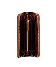 COCCINELLE METALLIC SOFT Textured leather zip wallet cognac - Women’s Wallets - 2