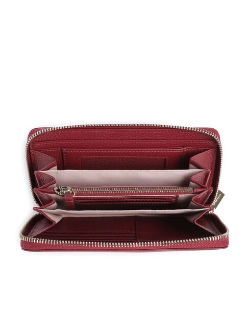 METALLIC SOFT Textured leather zip wallet currant - Women’s Wallets