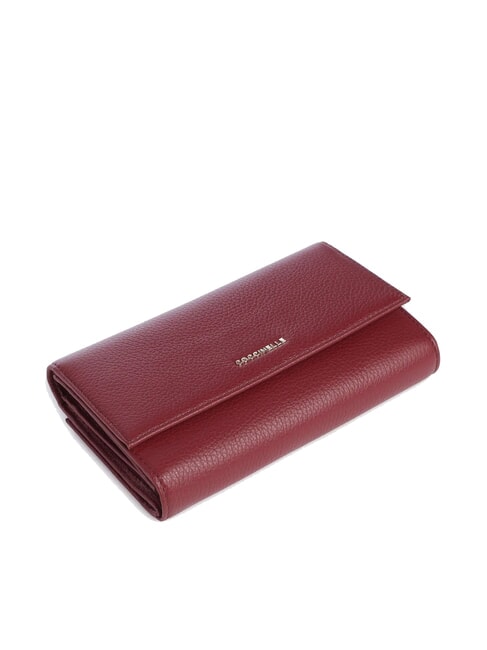 METALLIC SOFT Large leather wallet currant - Women’s Wallets