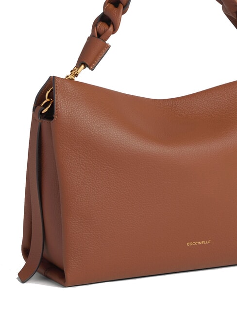 BOHEME GRANA DOUBLE Handbag, with shoulder strap, in leather cognac/noir - Women&rsquo;s Bags