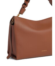 COCCINELLE BOHEME GRANA DOUBLE Handbag, with shoulder strap, in leather cognac/noir - Women&rsquo;s Bags - 3