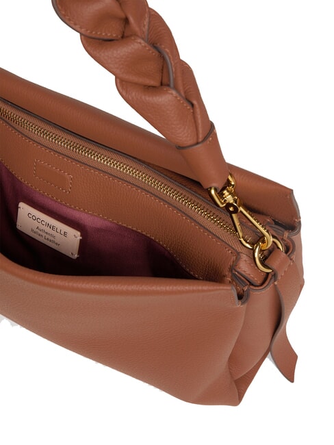 BOHEME GRANA DOUBLE Handbag, with shoulder strap, in leather cognac/noir - Women&rsquo;s Bags