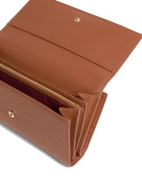 METALLIC SOFT Large leather wallet cognac - Women’s Wallets