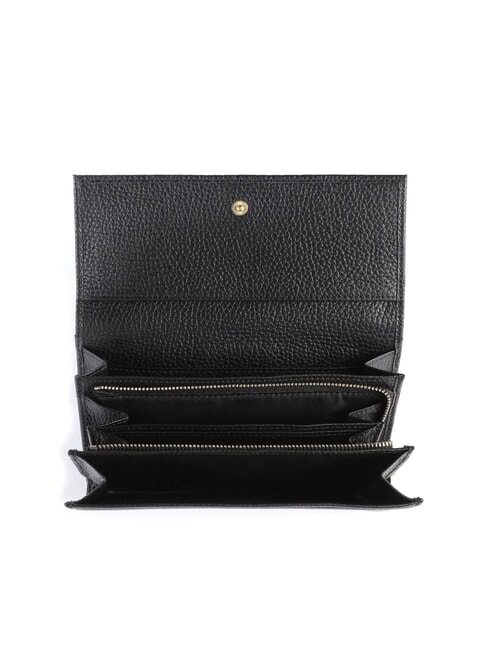 METALLIC SOFT Large leather wallet Black - Women’s Wallets