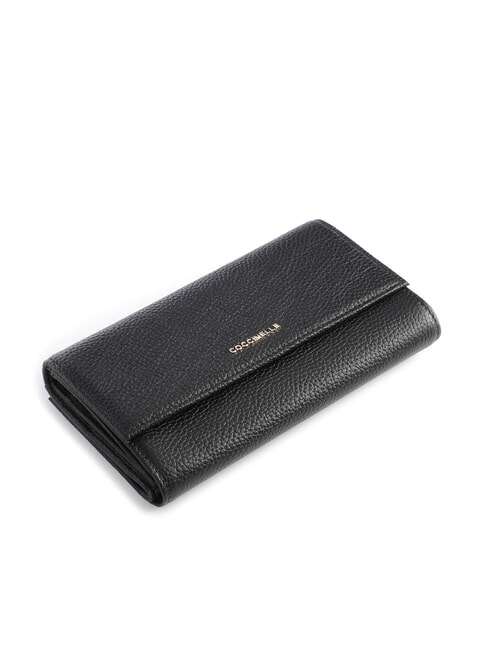 METALLIC SOFT Large leather wallet Black - Women’s Wallets