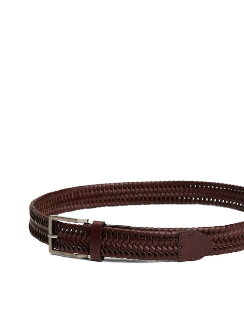 OLIVER Leather belt coffee beans - Belts