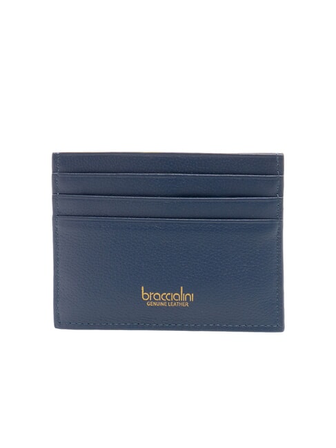 BASIC Flat leather card holder blue - Women’s Wallets