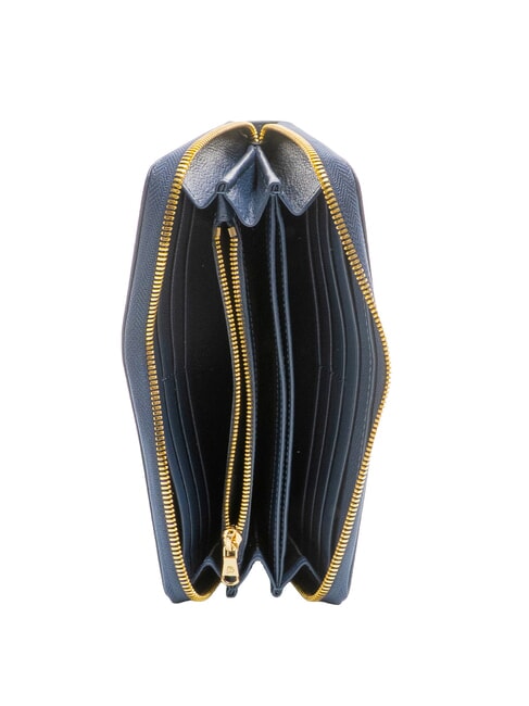 BASIC Zip-around leather wallet blue - Women’s Wallets