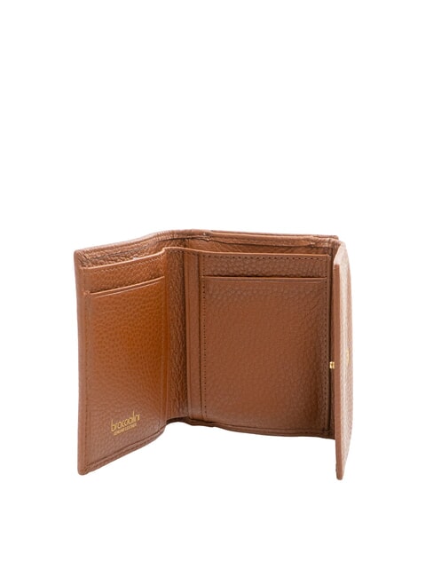 BASIC Compact leather wallet brown - Women&rsquo;s Wallets