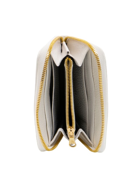 BASIC Small zip around leather wallet white - Women&rsquo;s Wallets