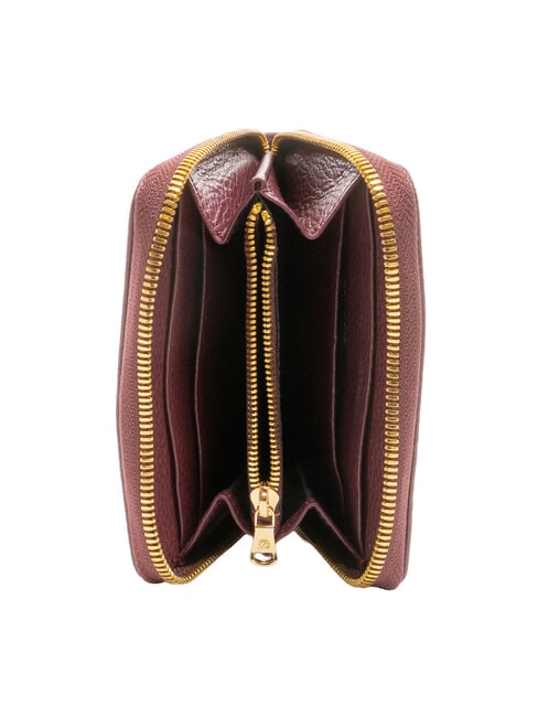 BASIC Small zip around leather wallet burgundy - Women’s Wallets