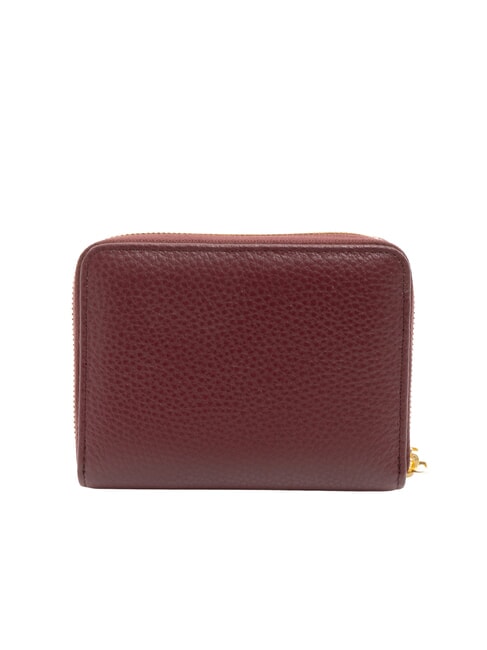 BASIC Small zip around leather wallet burgundy - Women’s Wallets