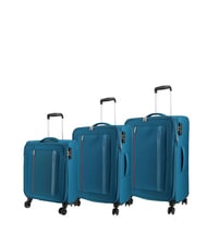 AMERICAN TOURISTER BLAZING RIDE Set of 3 trolleys + duffel bag + 2 backpacks + 2 beauty cases teal/orange - Trolley Set - 2