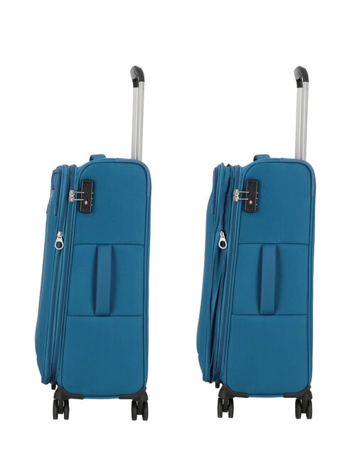 BLAZING RIDE Set of 3 trolleys + duffel bag + 2 backpacks + 2 beauty cases teal/orange - Trolley Set
