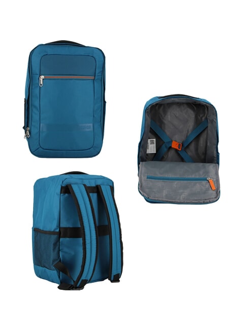 BLAZING RIDE Set of 3 trolleys + duffel bag + 2 backpacks + 2 beauty cases teal/orange - Trolley Set