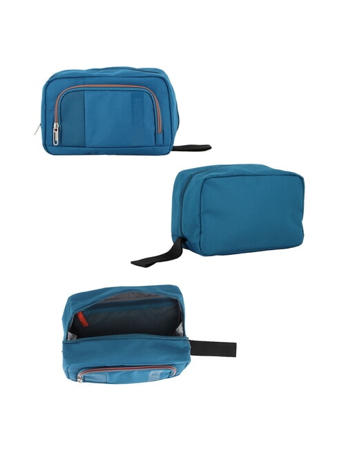 BLAZING RIDE Set of 3 trolleys + duffel bag + 2 backpacks + 2 beauty cases teal/orange - Trolley Set