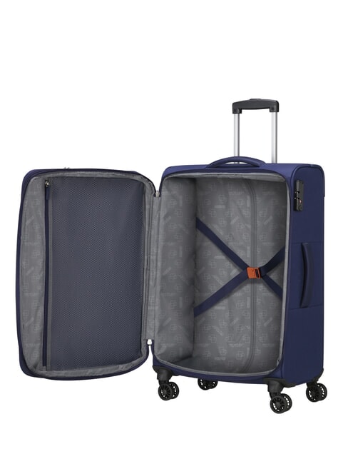 BLAZING RIDE Set of 3 trolleys + duffel bag + 2 backpacks + 2 beauty cases navy/orange - Trolley Set