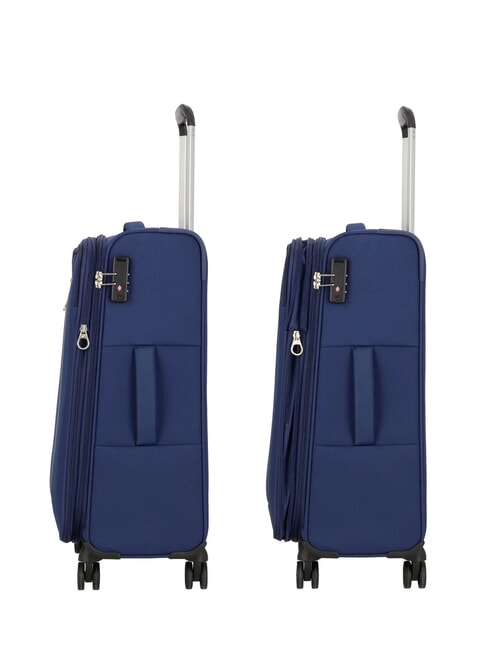 BLAZING RIDE Set of 3 trolleys + duffel bag + 2 backpacks + 2 beauty cases navy/orange - Trolley Set