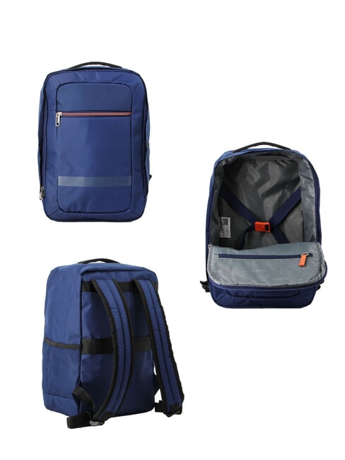 BLAZING RIDE Set of 3 trolleys + duffel bag + 2 backpacks + 2 beauty cases navy/orange - Trolley Set