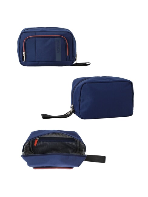 BLAZING RIDE Set of 3 trolleys + duffel bag + 2 backpacks + 2 beauty cases navy/orange - Trolley Set