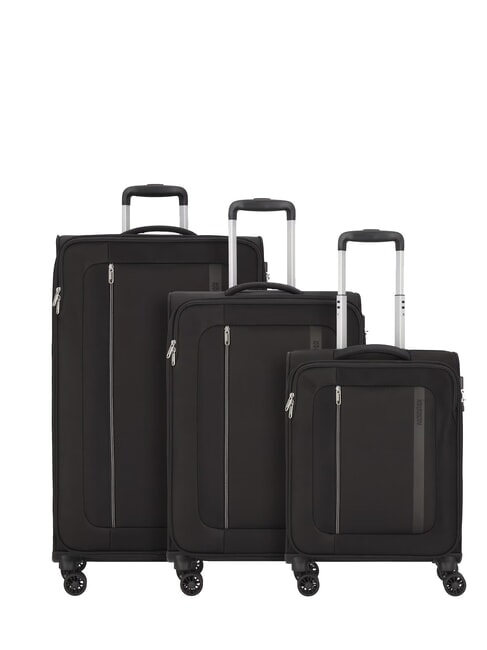 BLAZING RIDE Set of 3 trolleys + duffel bag + 2 backpacks + 2 beauty cases black / gray - Trolley Set