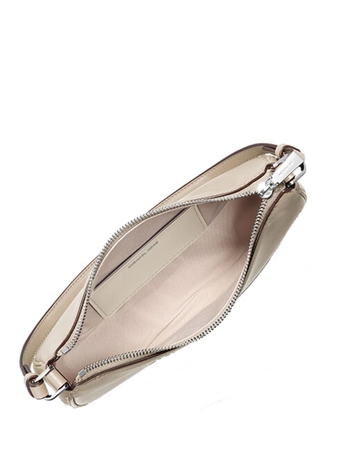 KYLA Leather shoulder bag, with shoulder strap light sand - Women’s Bags