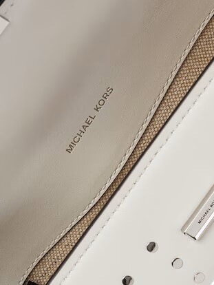 LUDLOW Mini shoulder bag, in leather optical white - Women’s Bags