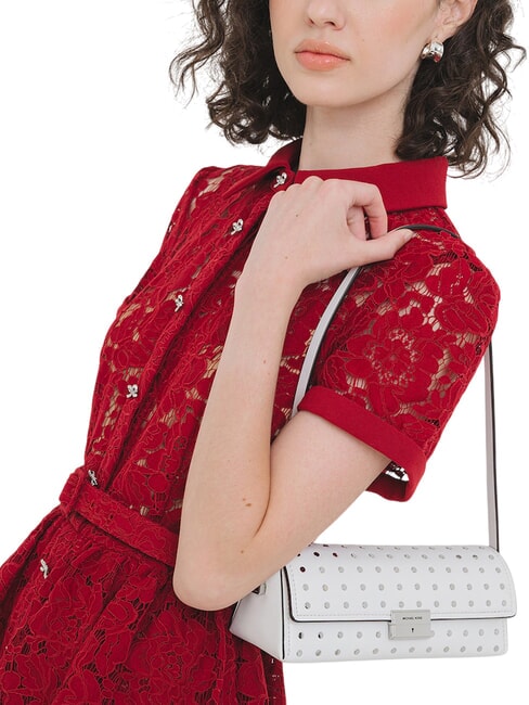 LUDLOW Mini shoulder bag, in leather optical white - Women’s Bags