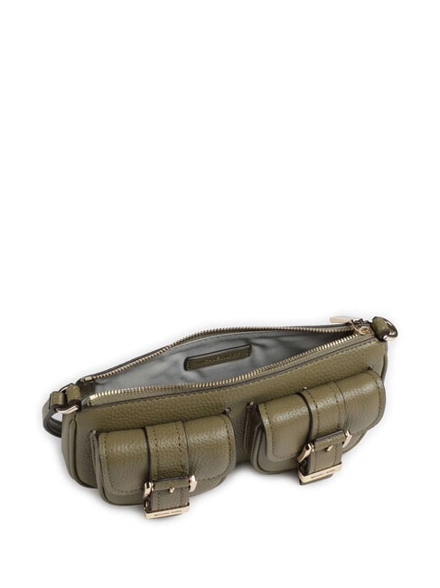 ZOEY Shoulder bag, in leather green safari - Women’s Bags