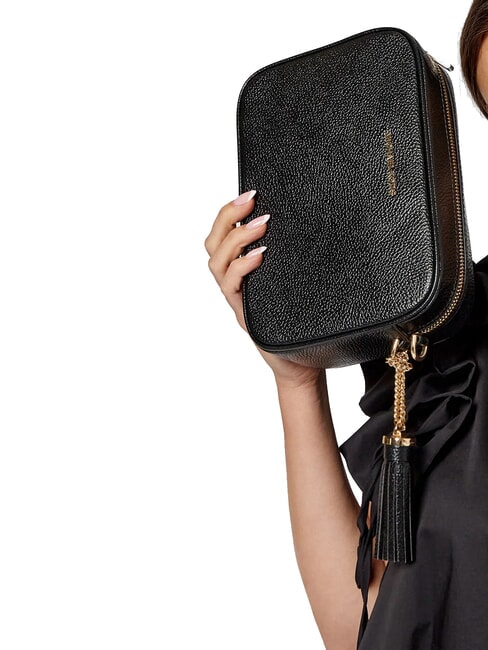 JET SET Mini shoulder bag, in leather black - Women’s Bags