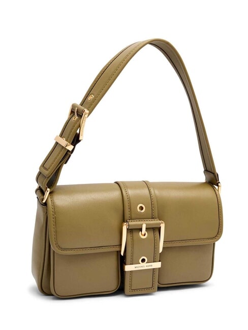 COLBY Shoulder bag, in leather green safari - Women’s Bags