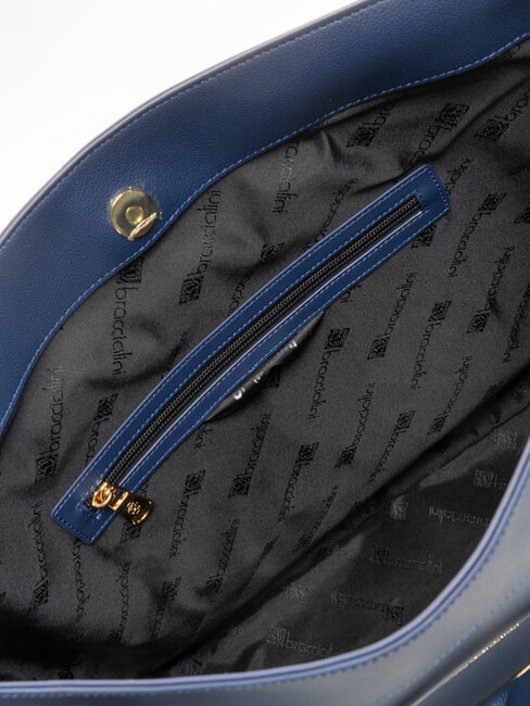 GRETA Leather shoulder bag blue - Women’s Bags